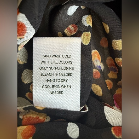 Daniel Rainn Sheer Dot Print Blouse with Cami – Black Multicolor – PXS - Picture 3 of 10